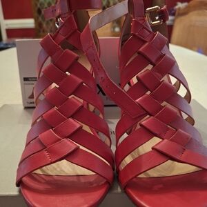 Red Strappy Sandals